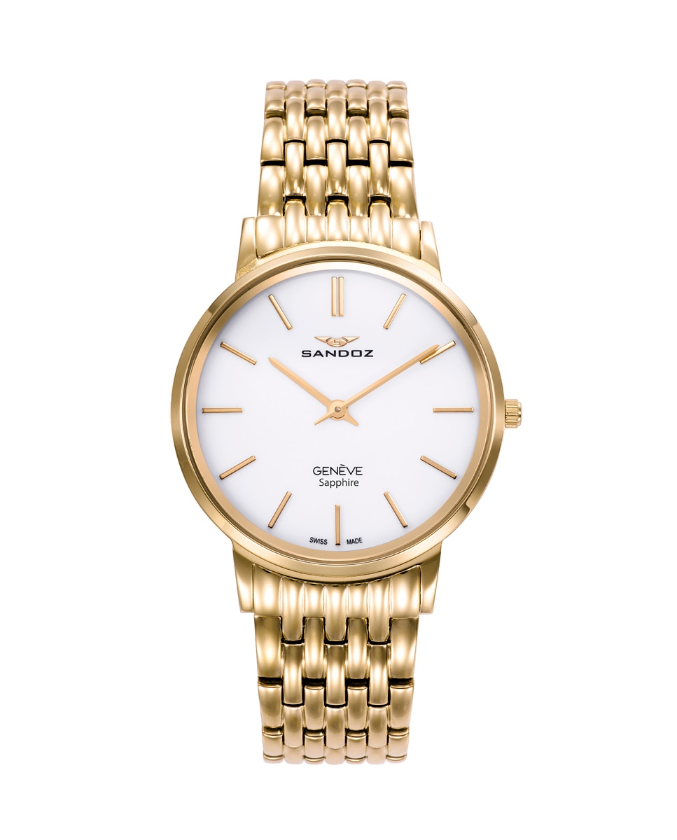 Relógio Elegant com Caixa e Bracelete de Aço em Ip Dourado Ouro-1