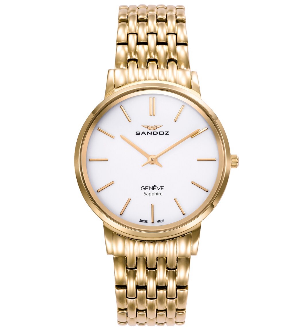 Relógio Elegant com Caixa e Bracelete de Aço em Ip Dourado Ouro-4