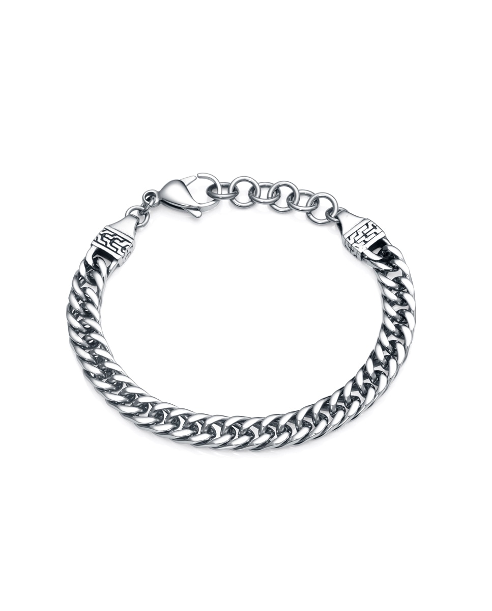 Pulseira Beat Corrente de Aço Prata-2