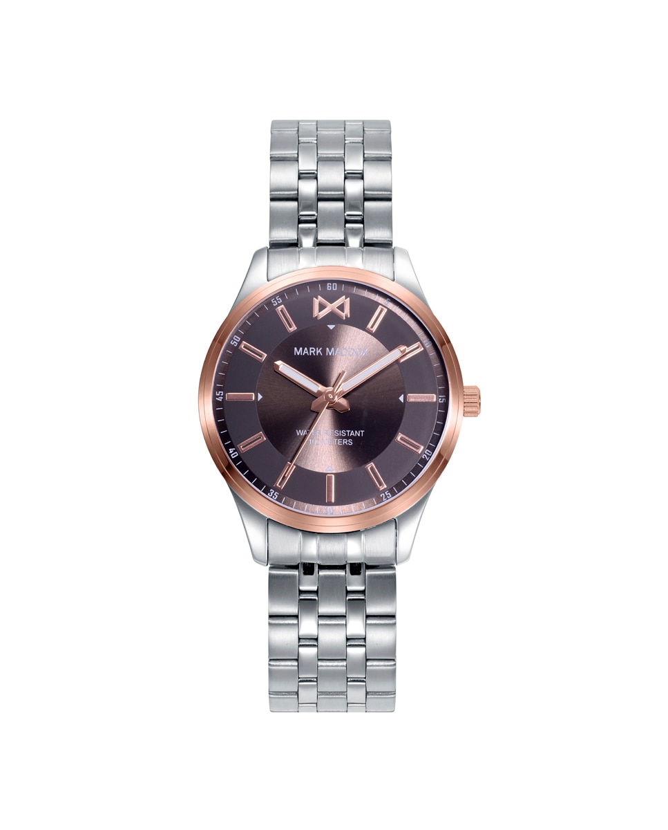 Relógio Analógico Marais com Caixa Multicolor e Bracelete de Aço Ouro / Prata-1