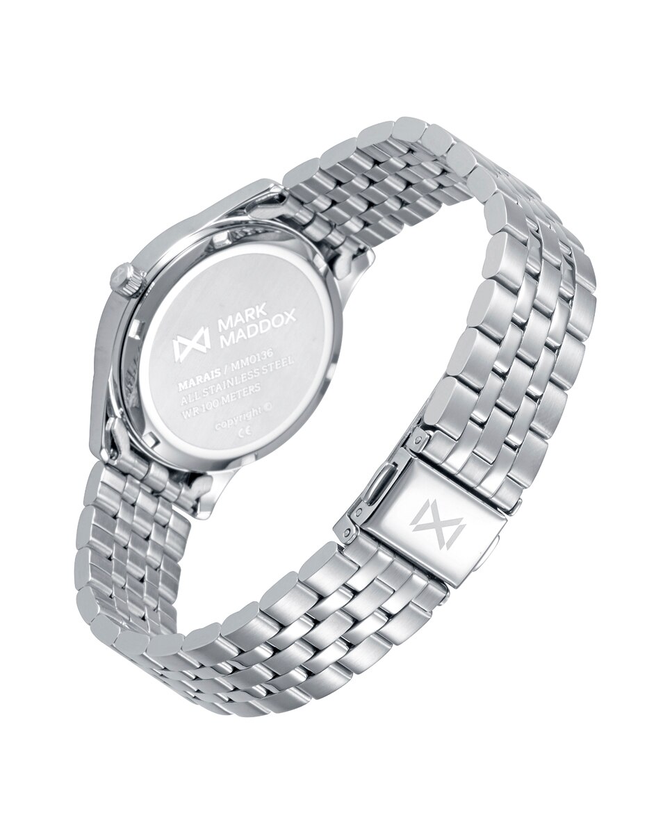 Relógio Analógico Marais com Caixa Multicolor e Bracelete de Aço Ouro / Prata-2
