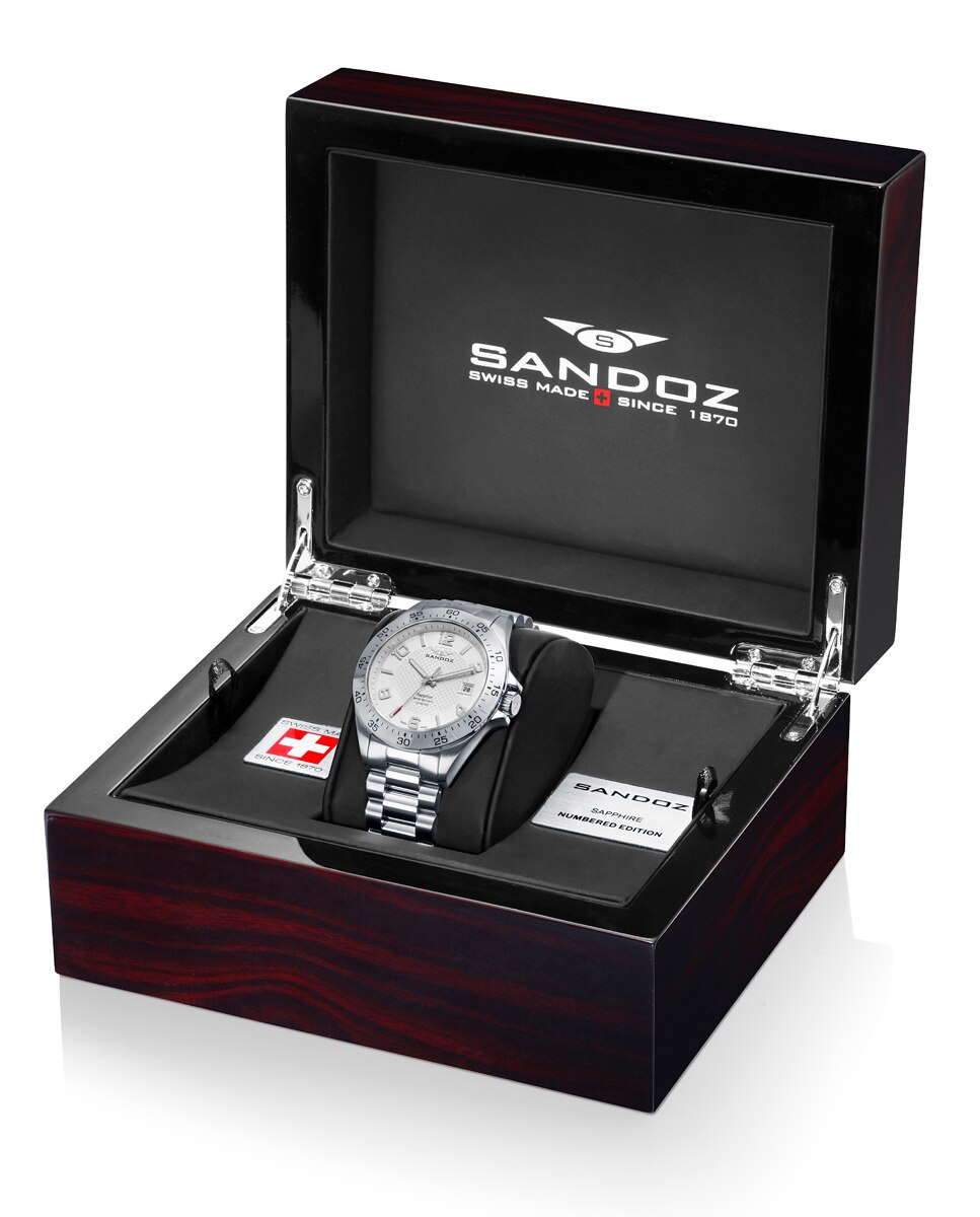 Relógio Sport com Caixa e Bracelete de Aço Prateado-5