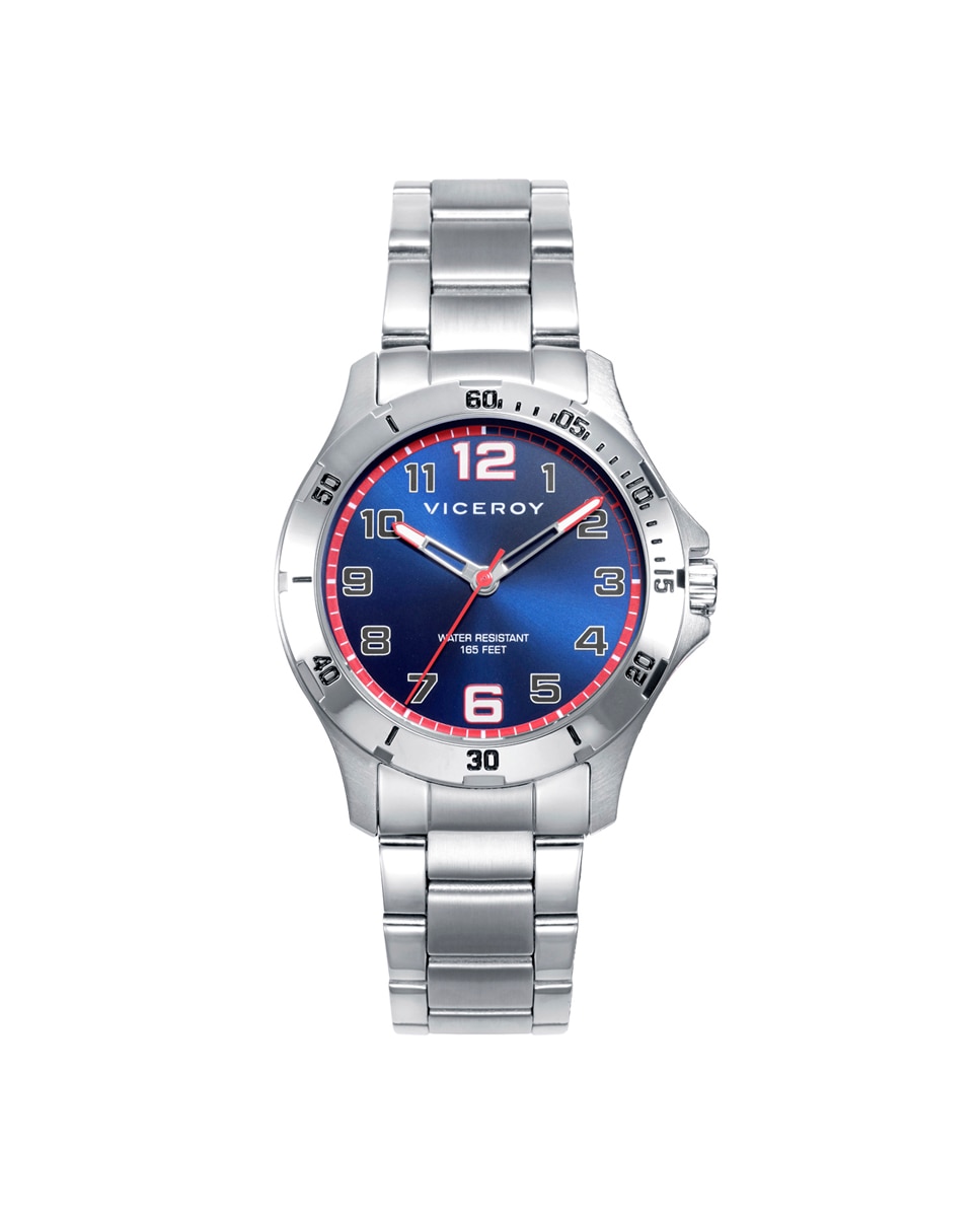 Relógio Infantil com Caixa e Bracelete de Aço e Pulseira de Oferta Prata-1