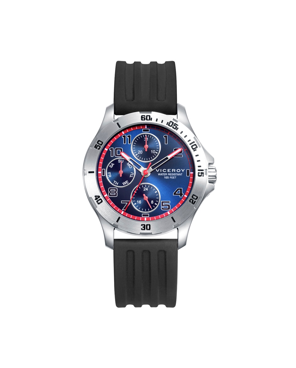 Relógio Infantil Multifunções com Bracelete de Silicone em Preto e Pulseira de Oferta Cinzento / Preto-1