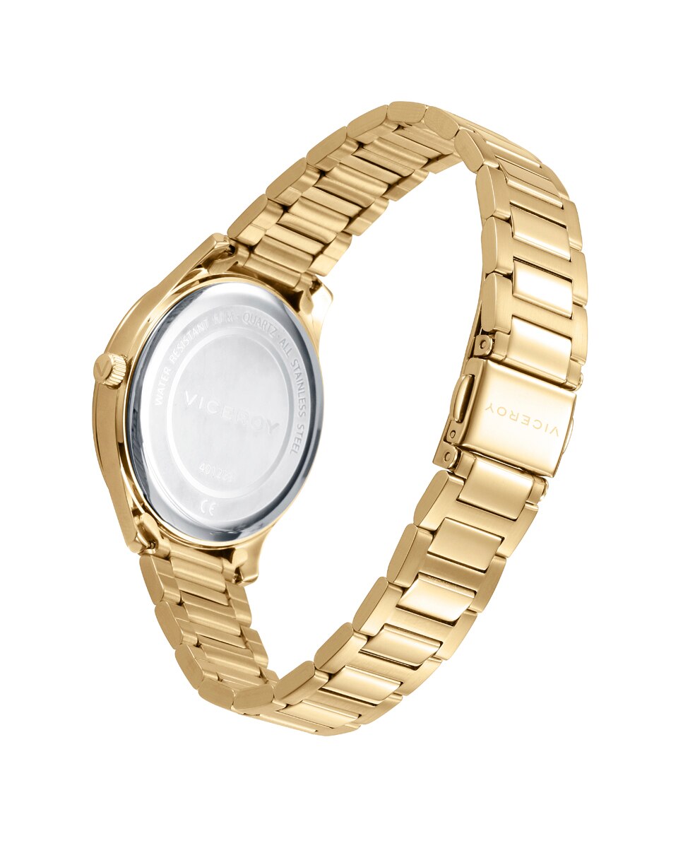 Relógio Analógico Grand com Caixa e Bracelete de Aço Ip Dourado Dourado-2