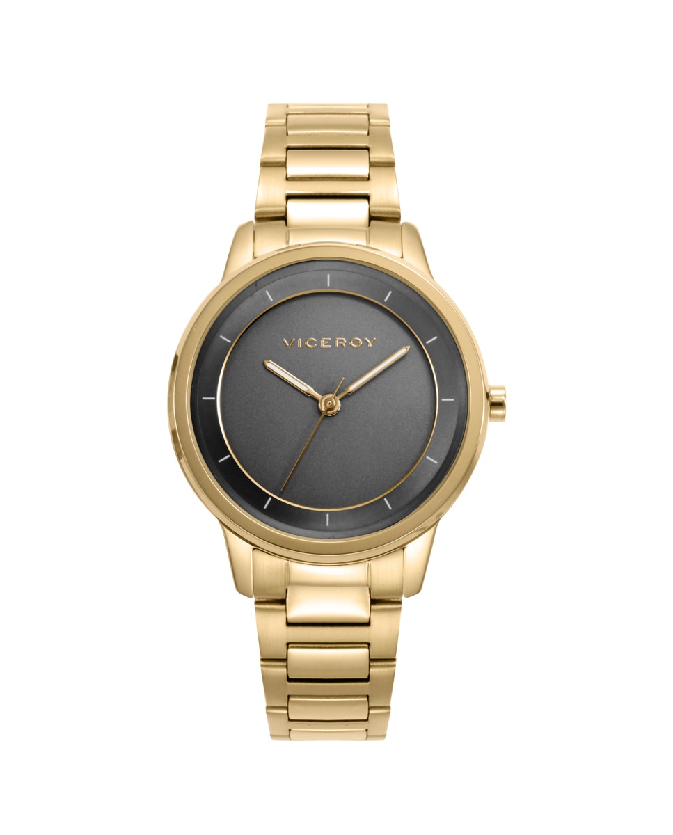 Relógio Analógico Air com Caixa e Bracelete de Aço Ip Dourado Dourado-1