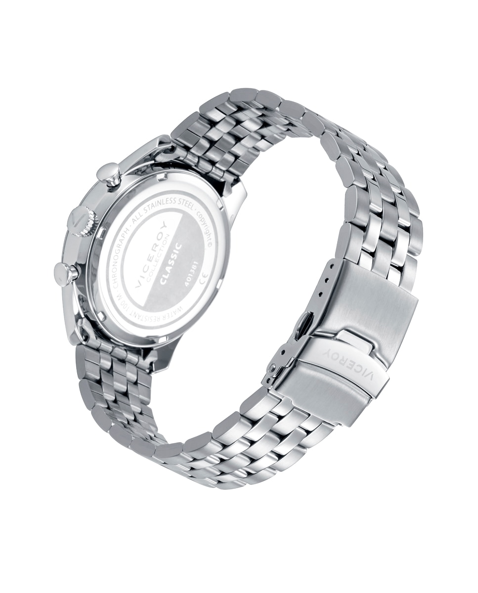 Relógio Analógico Classic com Caixa e Bracelete de Aço Preto-2