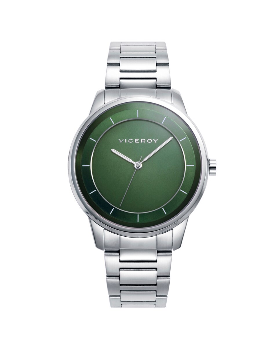 Relógio Analógico Air com Caixa e Bracelete de Aço Verde-1