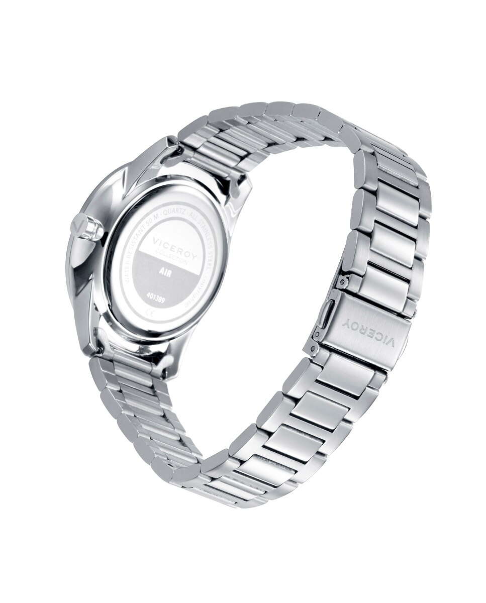 Relógio Analógico Air com Caixa e Bracelete de Aço Verde-2