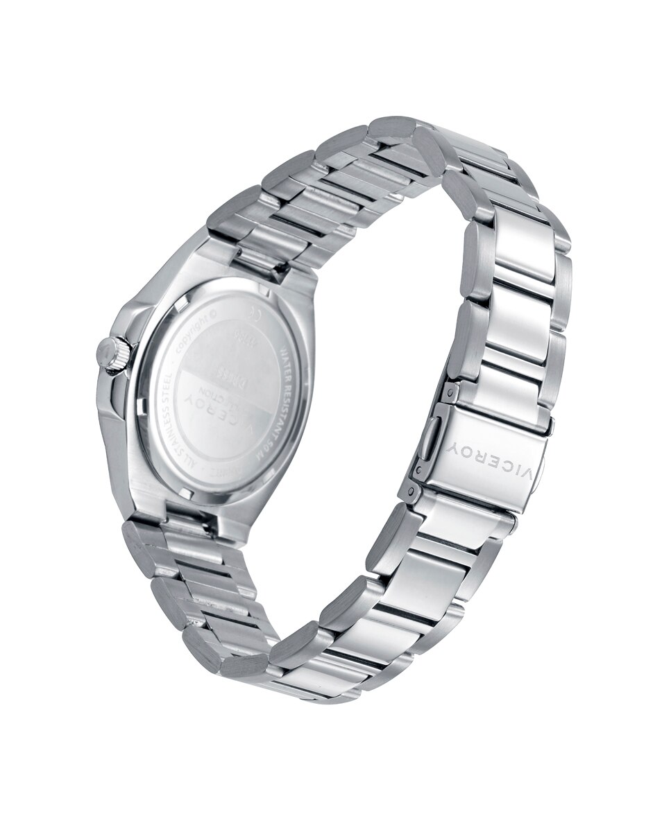 Relógio Analógico Dress com Caixa e Bracelete de Aço Preto-2