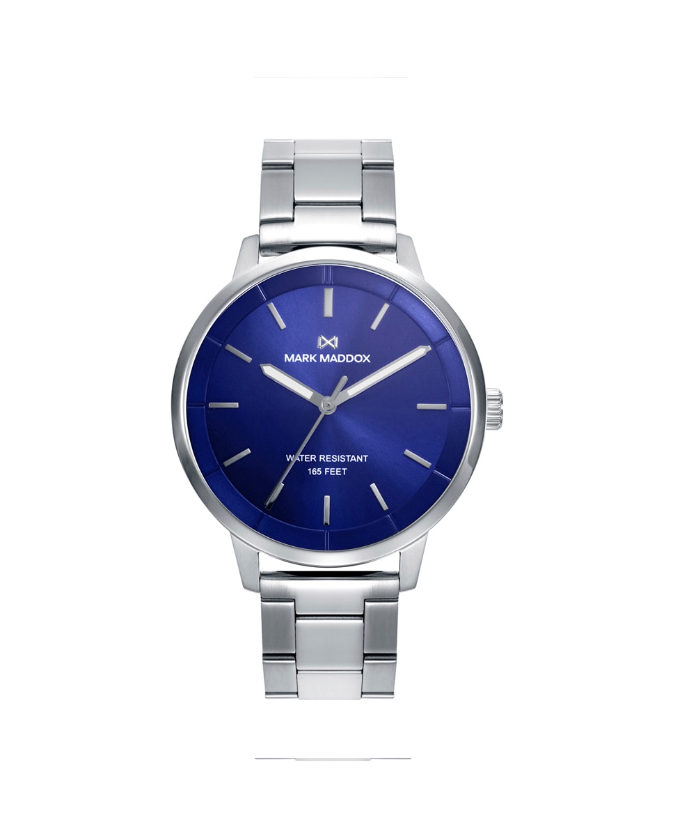 Relógio Analógico Greenwich com Caixa e Bracelete de Aço Azul-1