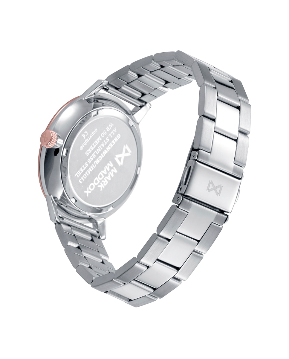 Relógio Analógico Greenwich com Caixa Bicolor em Aço e Ip Rosa com Bracelete de Aço Ouro / Prata-2