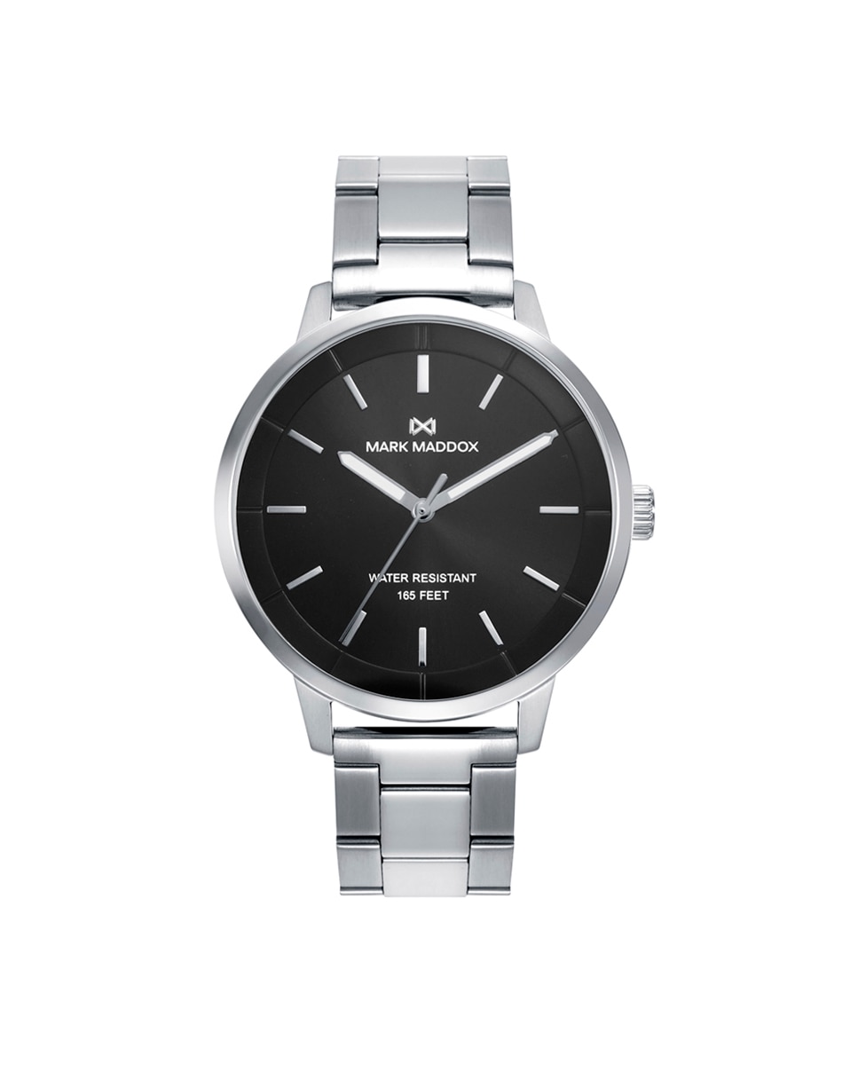 Relógio Analógico Greenwich com Caixa e Bracelete de Aço Preto / Prata-1