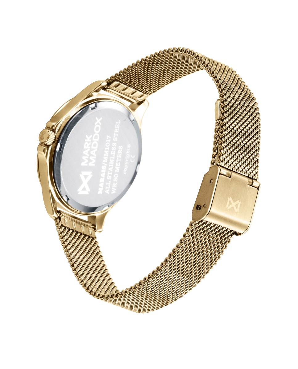 Relógio Analógico Marais com Caixa e Bracelete Milanesa de Aço Ip Rosa Crómio / Dourado-2