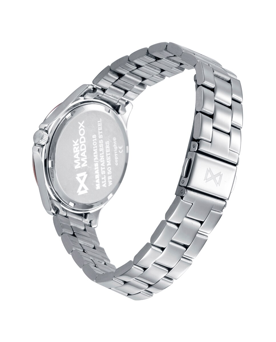 Relógio Analógico Marais com Caixa Bicolor de Aço e Ip Rosa com Bracelete de Aço Rosa-2