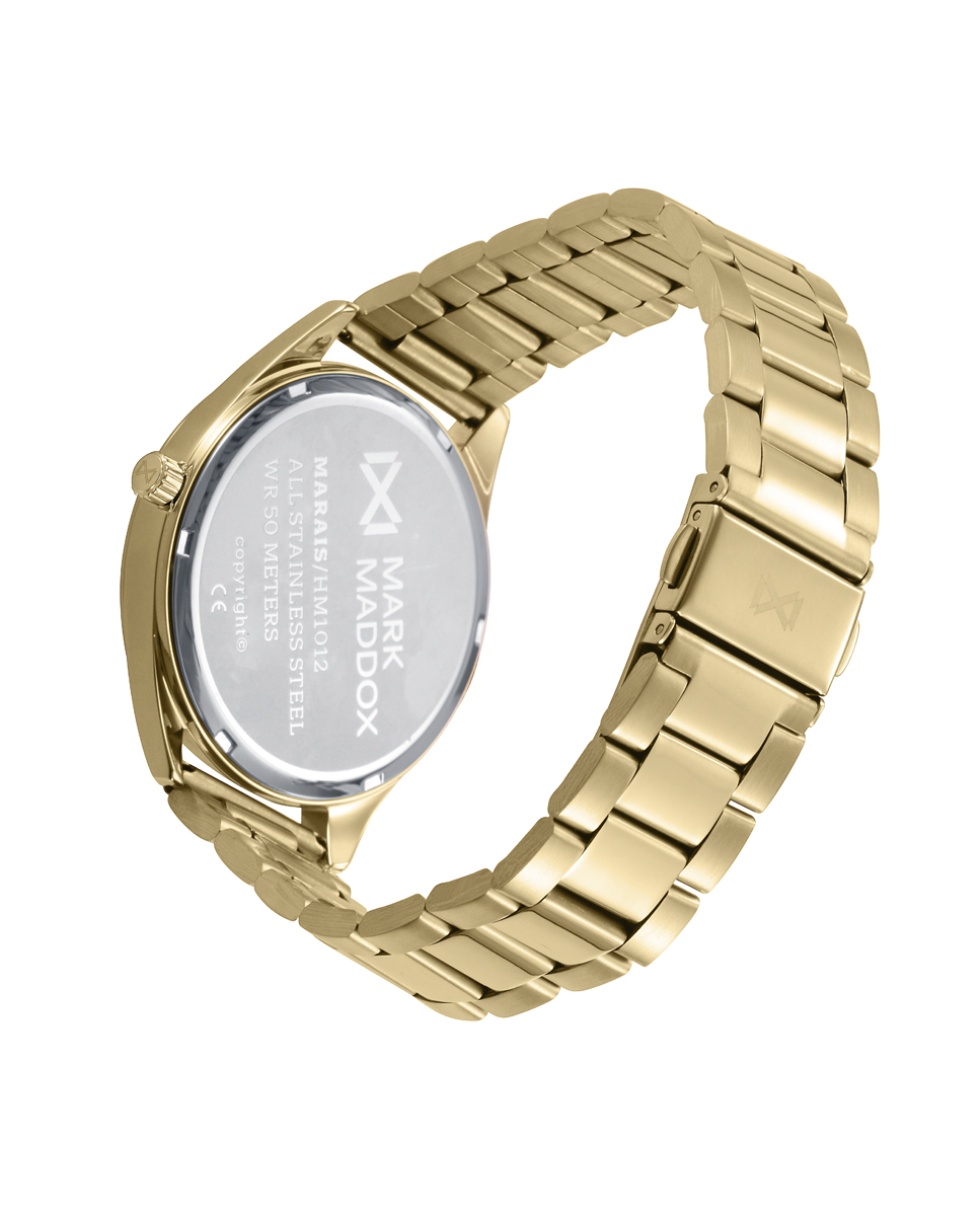 Relógio Analógico Marais com Caixa e Bracelete de Aço Ip Dourado Dourado-2