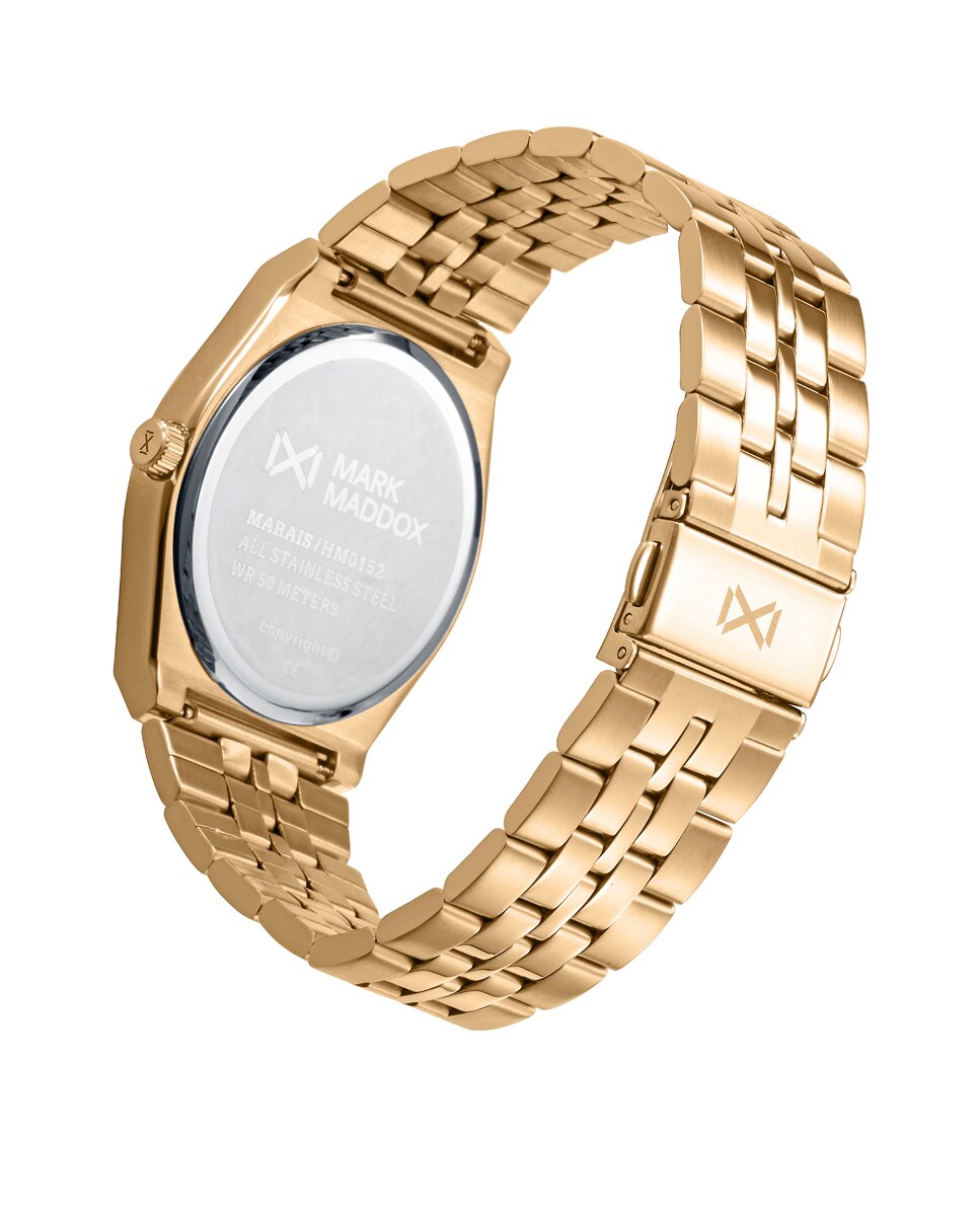 Relógio Analógico Marais com Caixa e Bracelete de Aço Ip em Dourado Dourado-2
