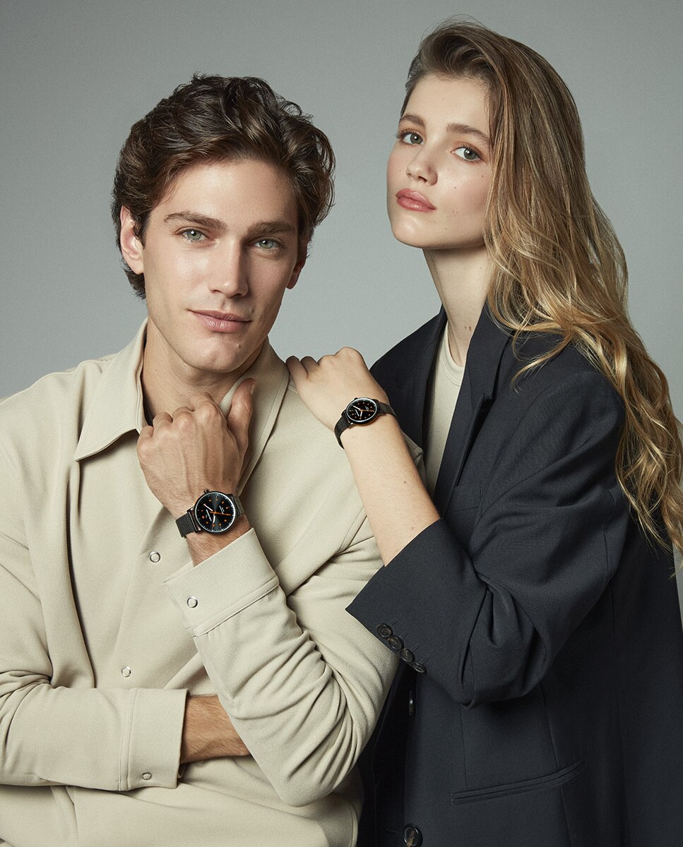 Relógio Analógico Greenwich com Caixa e Bracelete Milanesa de Aço em Ip Preto Cinzento-escuro-3