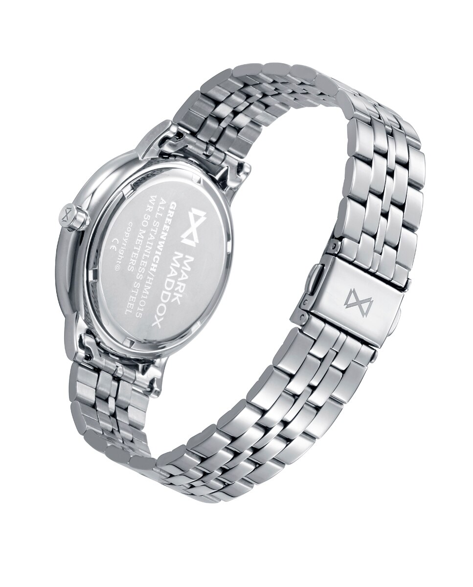 Relógio Analógico Greenwich com Caixa e Bracelete de Aço Prata / Rosa-2