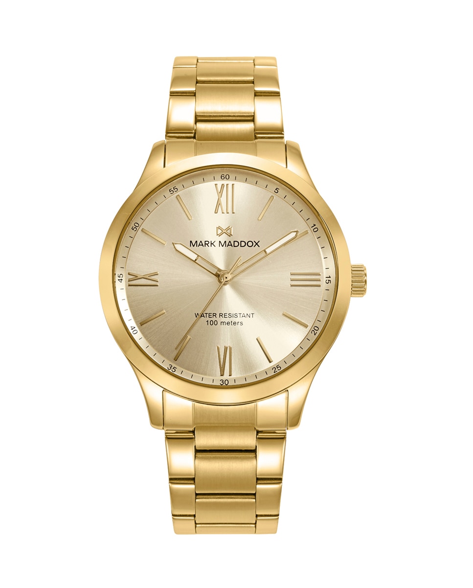 Relógio Analógico Marais com Caixa e Bracelete de Aço Ip em Dourado Dourado-1