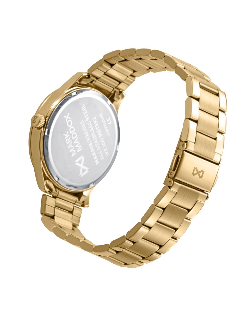 Relógio Analógico Marais com Caixa e Bracelete de Aço Ip em Dourado Dourado-2