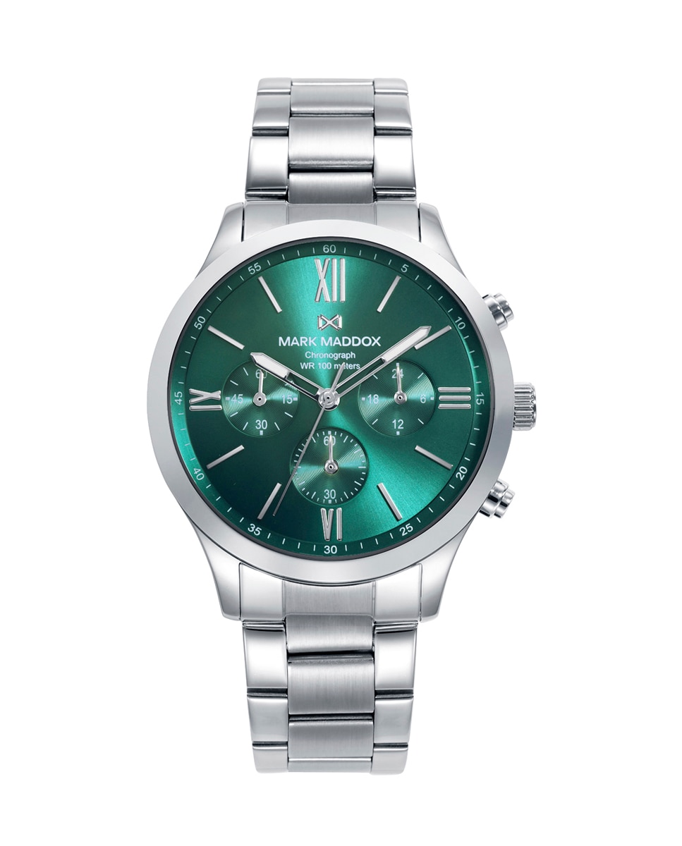 Relógio Analógico Marais com Caixa e Bracelete de Aço Verde-1