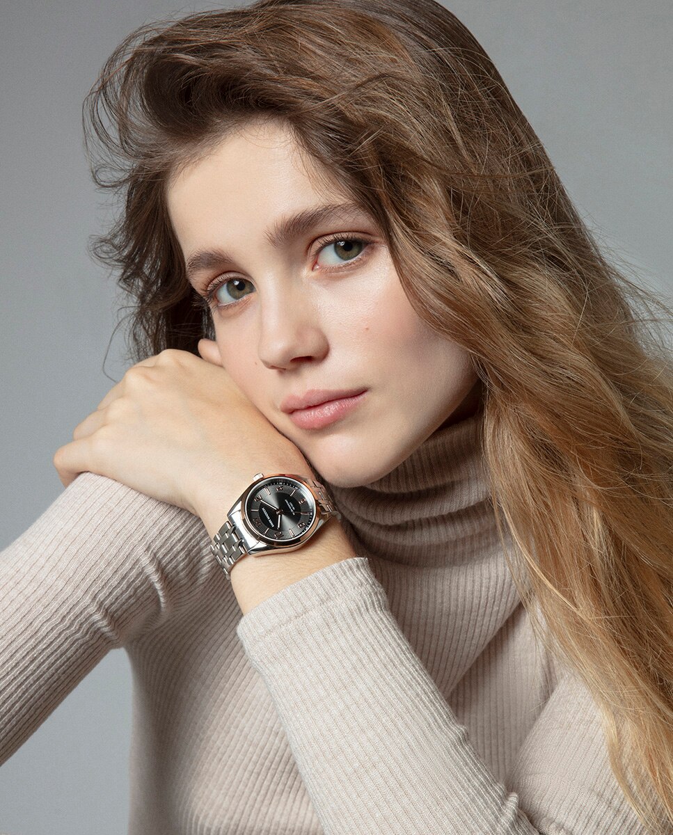 Relógio Analógico Marais Caixa Bicolor de Aço e Ip Rosa e Bracelete de Aço Crómio / Dourado-3