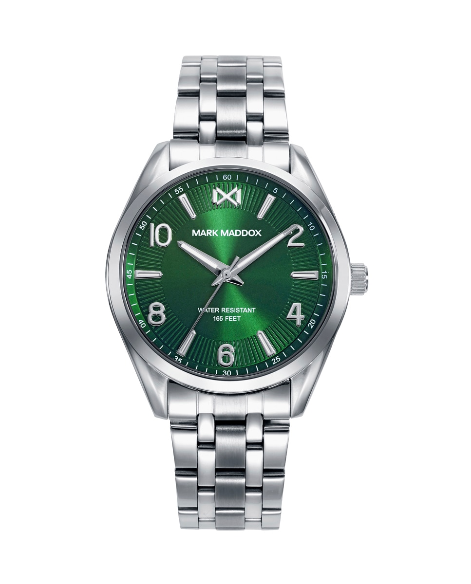 Relógio Analógico Marais com Caixa e Bracelete de Aço Verde-1