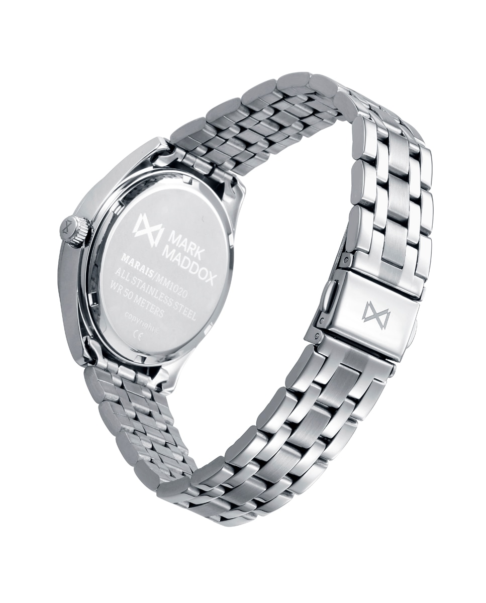 Relógio Analógico Marais com Caixa e Bracelete de Aço Roxo-2