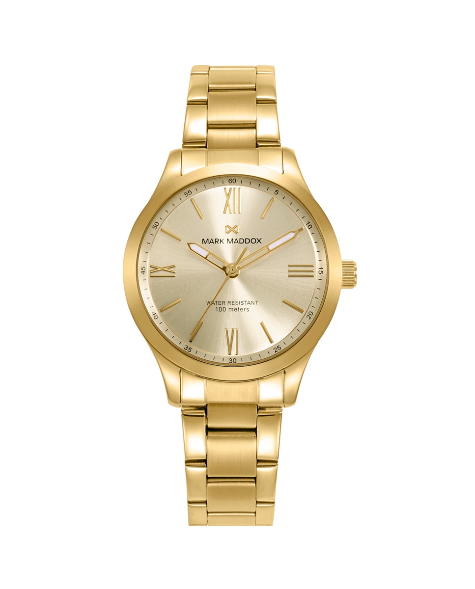 Relógio Analógico Marais com Caixa e Bracelete de Aço Ip Dourado Dourado-1