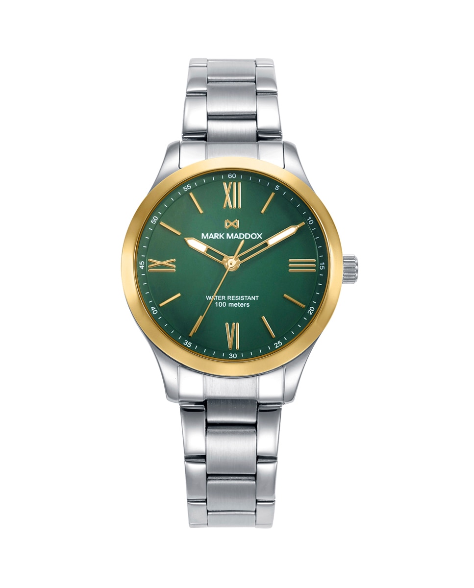 Relógio Analógico Marais com Caixa Bicolor de Aço e Ip Dourado com Bracelete de Aço Ouro-1