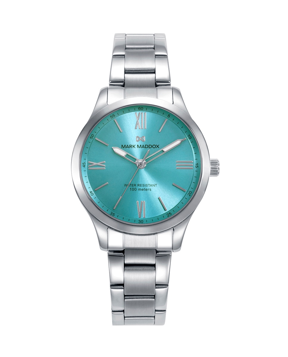 Relógio Analógico Marais com Caixa e Bracelete de Aço Azul-celeste-1