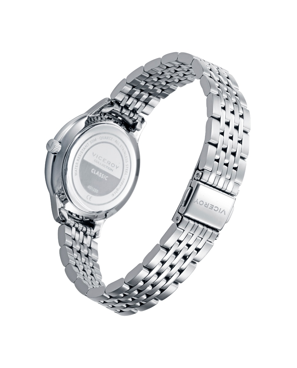 Relógio Analógico Classic com Caixa e Bracelete de Aço Verde-2
