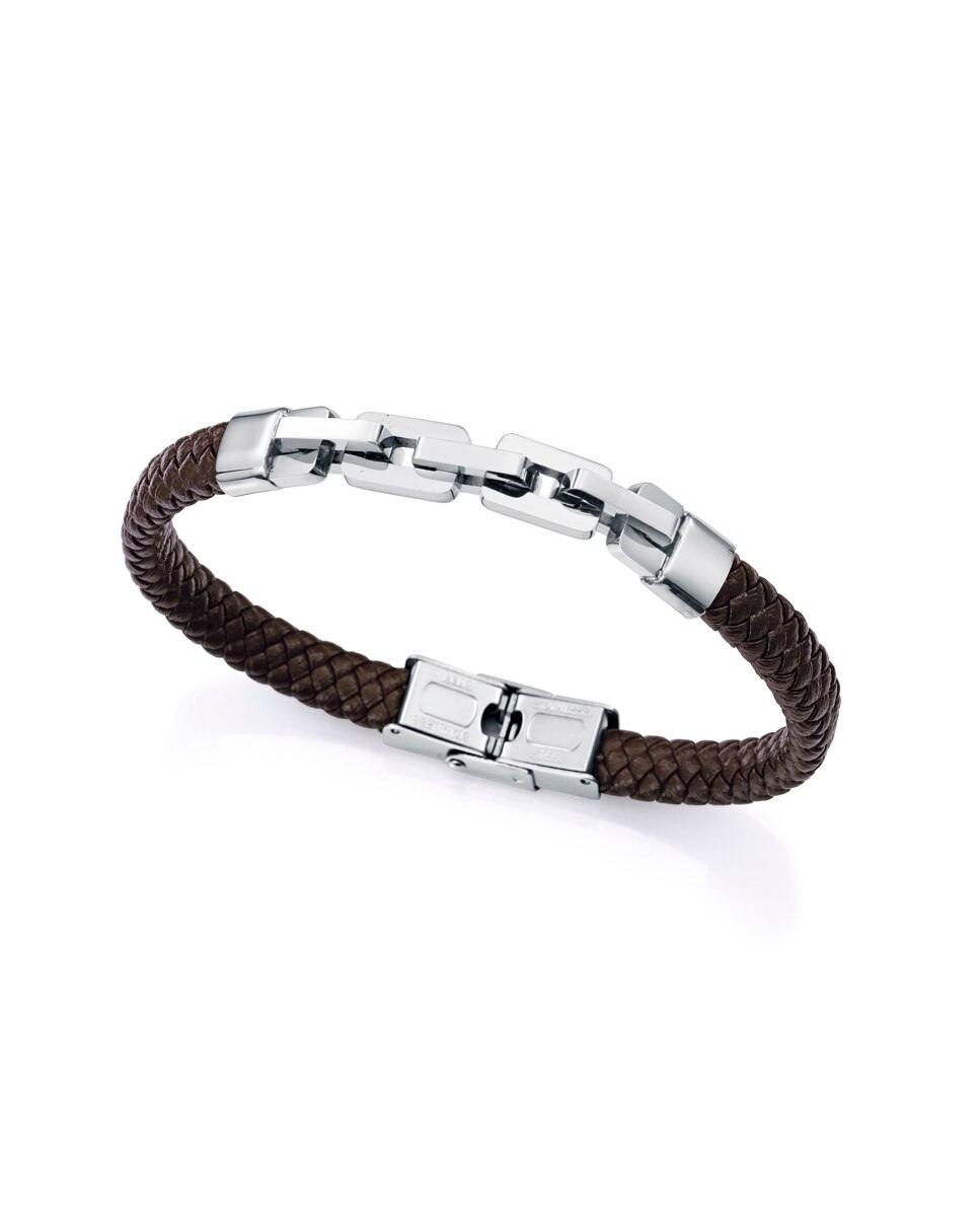 Relógio Analógico Magnum Caixa Bicolor de Aço e Ip Rosa com Bracelete de Aço Prata-3