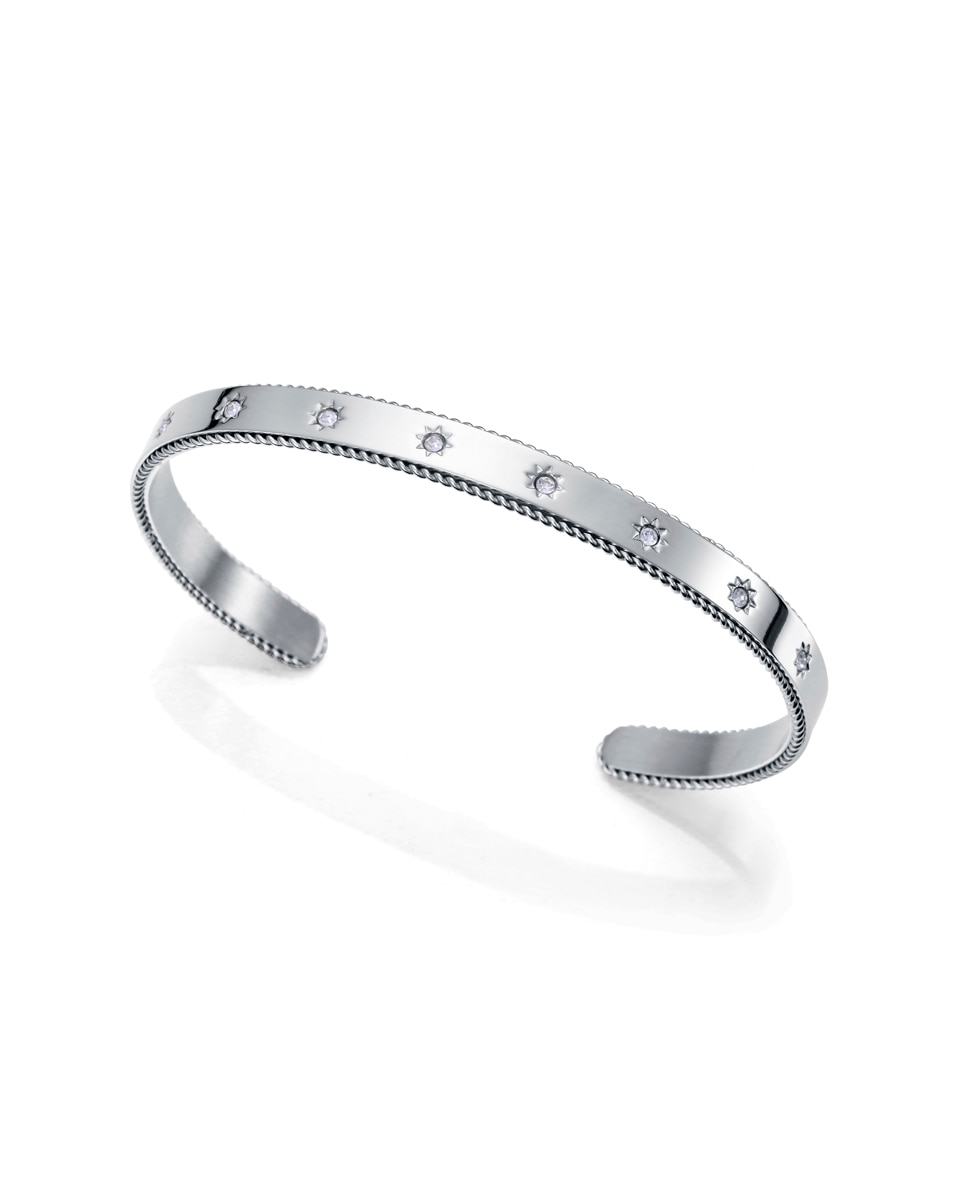 Relógio Analógico Chic com Caixa e Bracelete de Aço Prata-3
