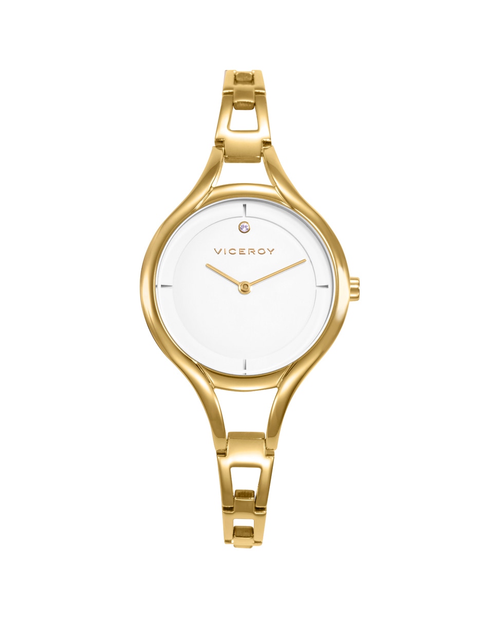 Relógio Analógico Air com Caixa e Bracelete de Aço Dourado-1