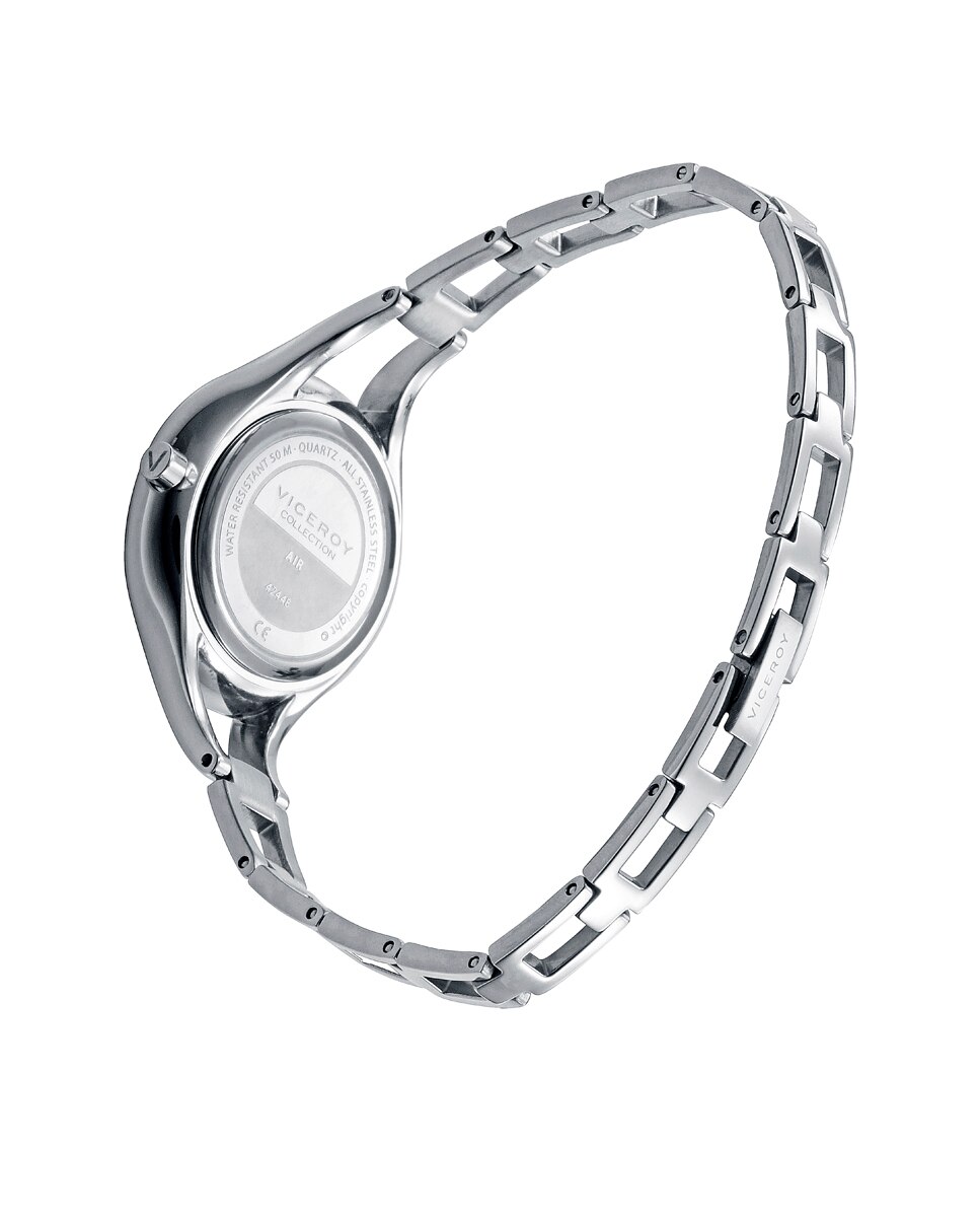 Relógio Analógico Air com Caixa de Aço Ip Rosa e Bracelete de Aço Rosa-2
