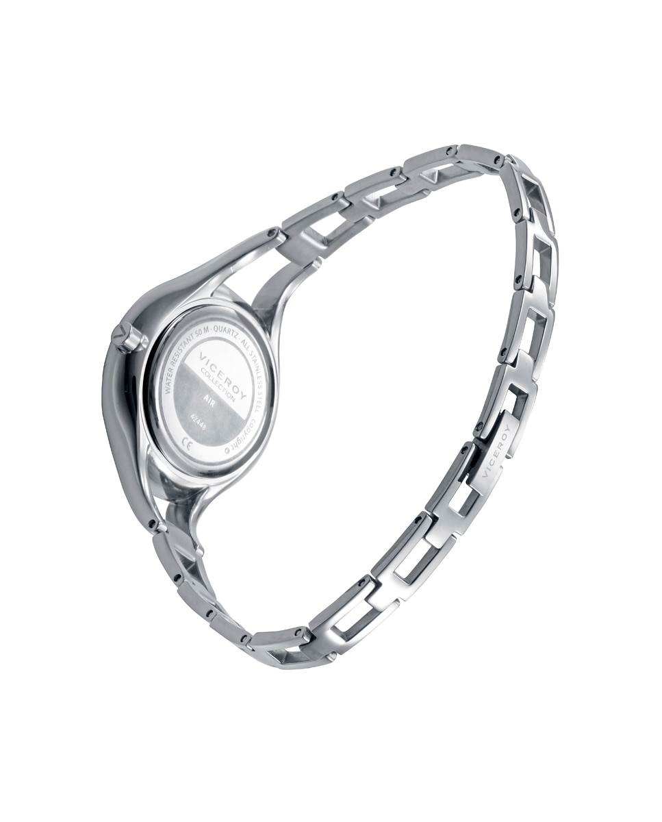 Relógio Analógico Air com Caixa e Bracelete de Aço Prata-2