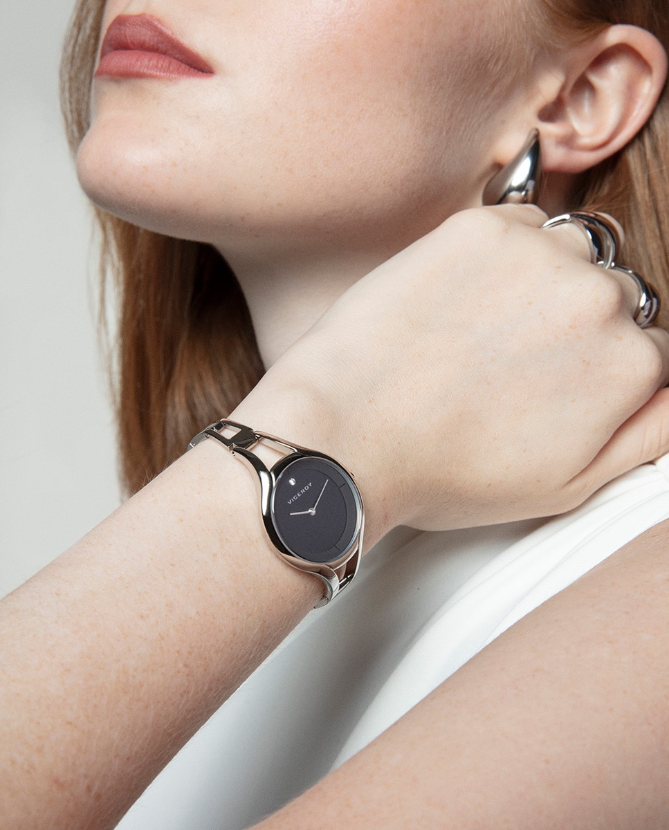 Relógio Analógico Air com Caixa e Bracelete de Aço Prata-3