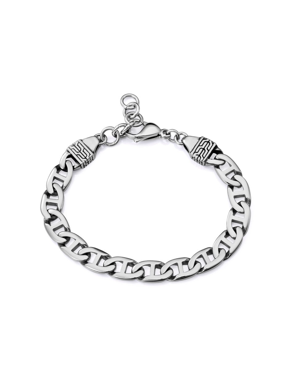 Pulseira Beat de Aço de Corrente Prateado-1