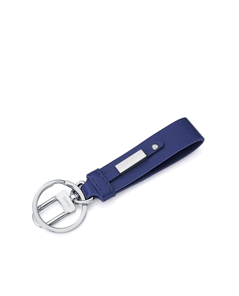 Imagem 0 de Porta-chaves Magnum de Aço e Pele Azul