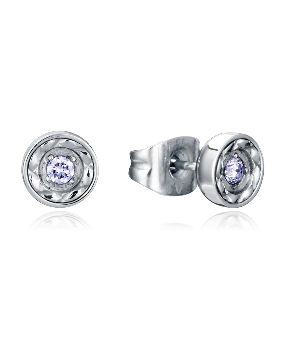 Brincos Coleção Laura Escanes de Aço com Diamante Criado Prateado-1