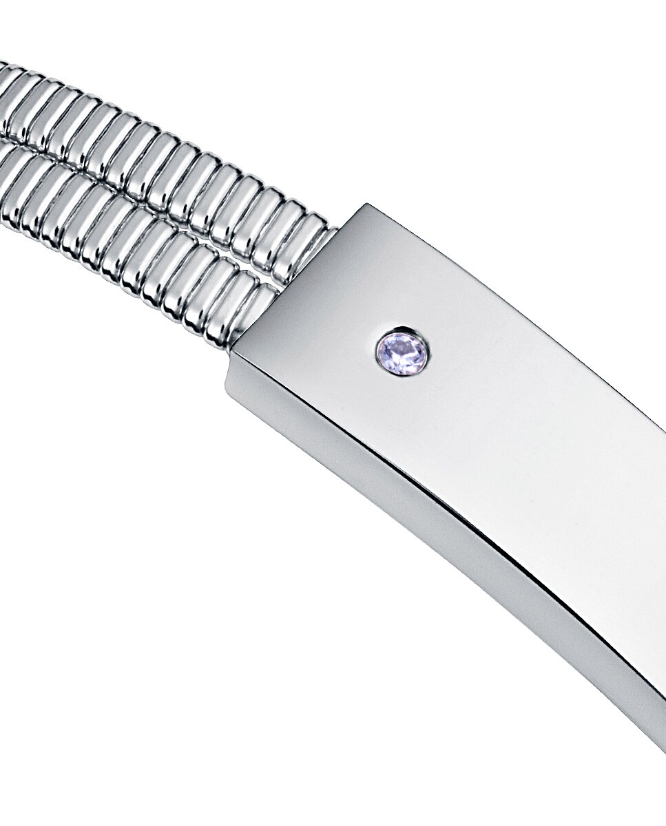 Pulseira Coleção Laura Escanes de Aço com Diamante Criado Prateado-2