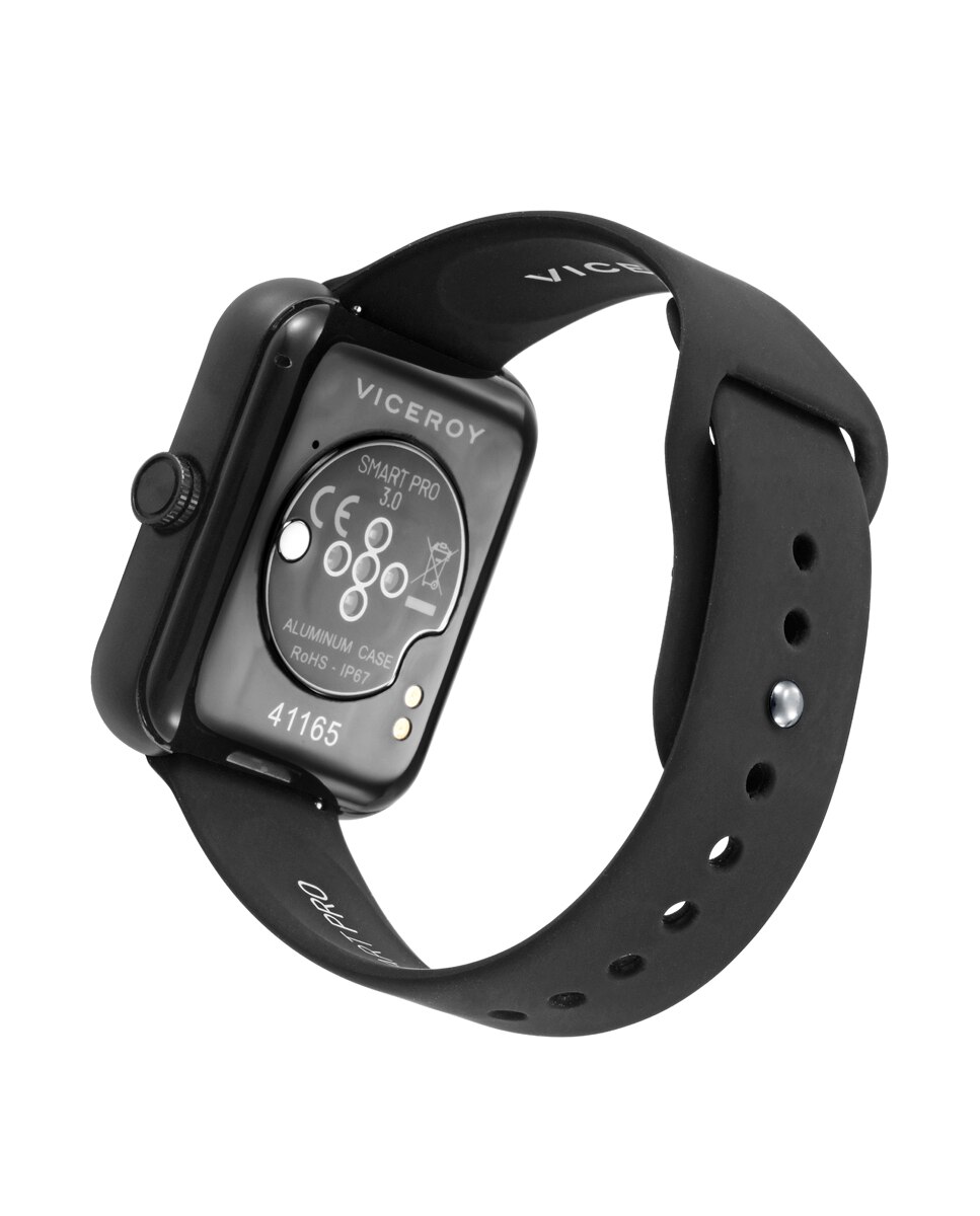 Smartwatch de Alumínio com Malha Milanesa de Aço Ip em Preto Cinzento-escuro-3