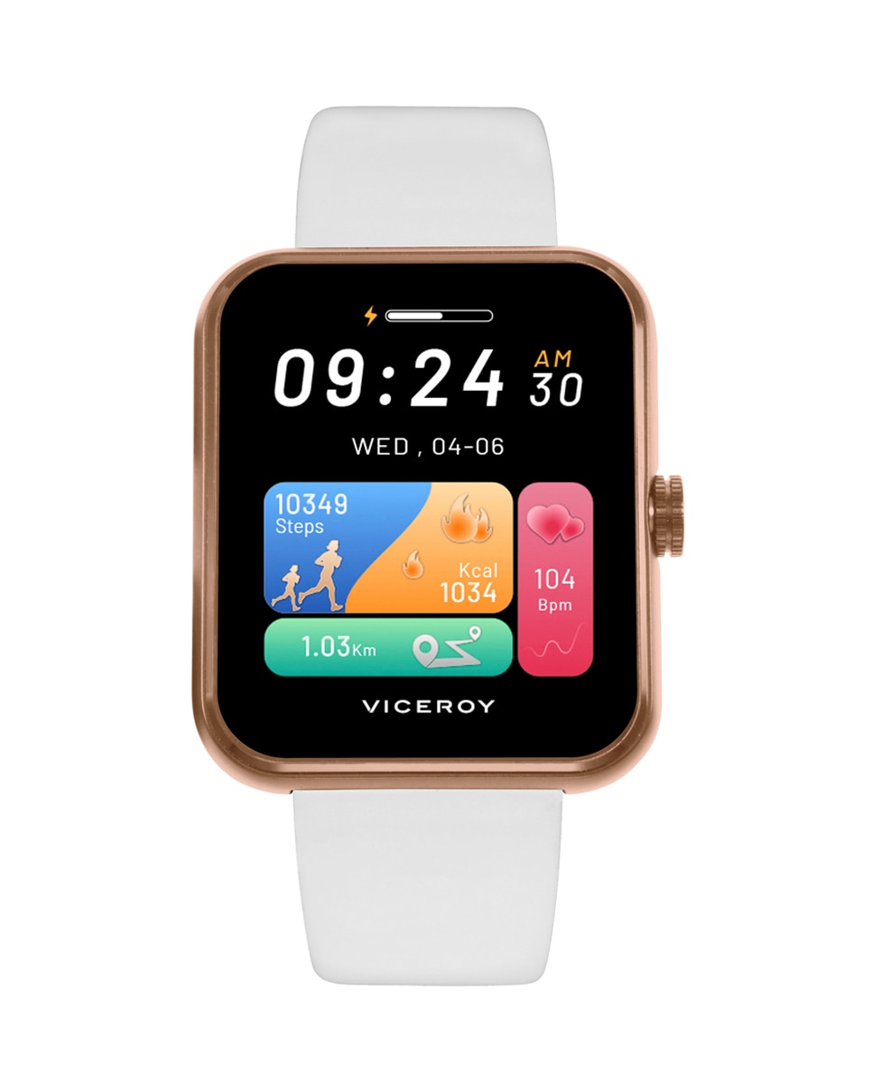 Smartwatch de Alumínio com Malha Milanesa de Aço Ip Dourado Dourado-4