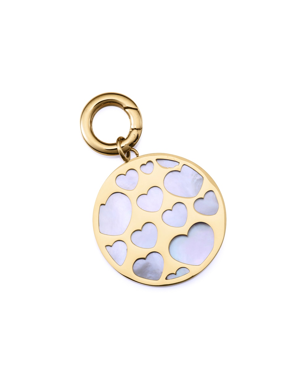 Imagem 0 de Motivo Pendente de Aço Ip Dourado Coleção Laura Escanes com Madrepérola