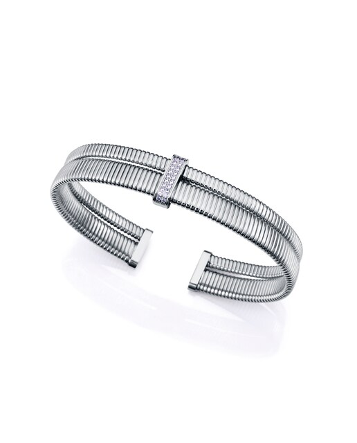 Imagem 0 de Pulseira Dupla de Aço Coleção Laura Escanes Tubogas