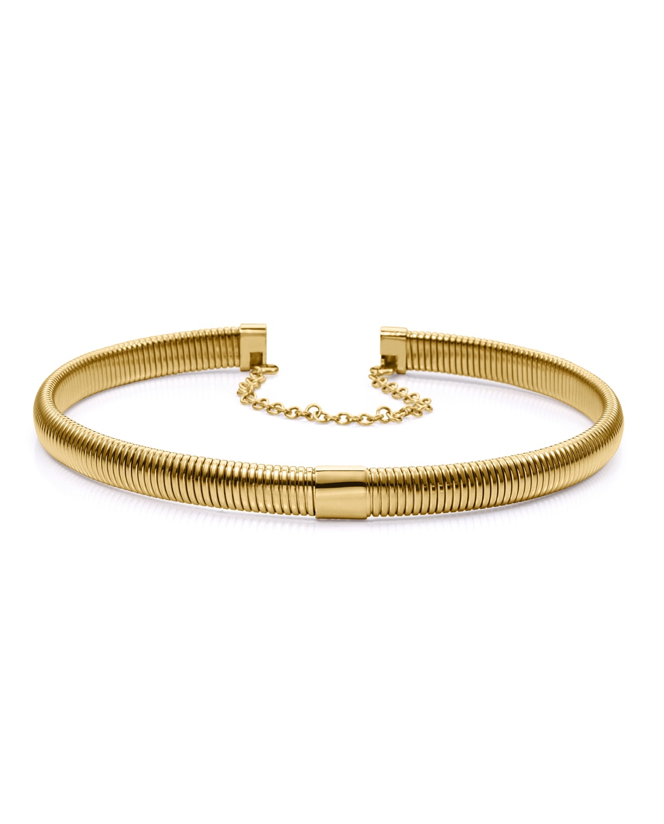 Colar de Aço Ip Dourado Coleção Laura Escanes Tubogas Dourado-1