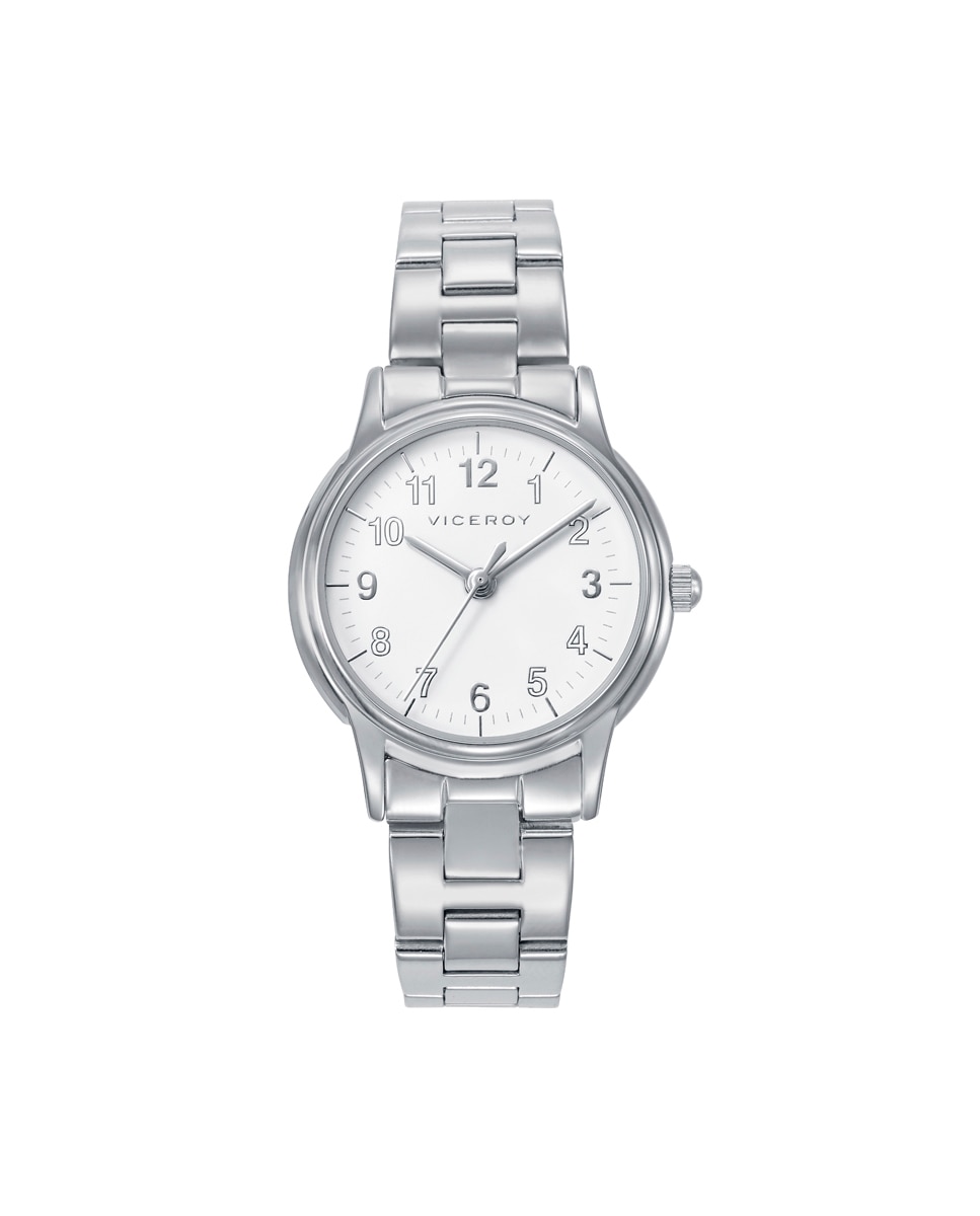 Relógio Infantil Caixa e Bracelete de Aço com Pulseira de Oferta Prata-1