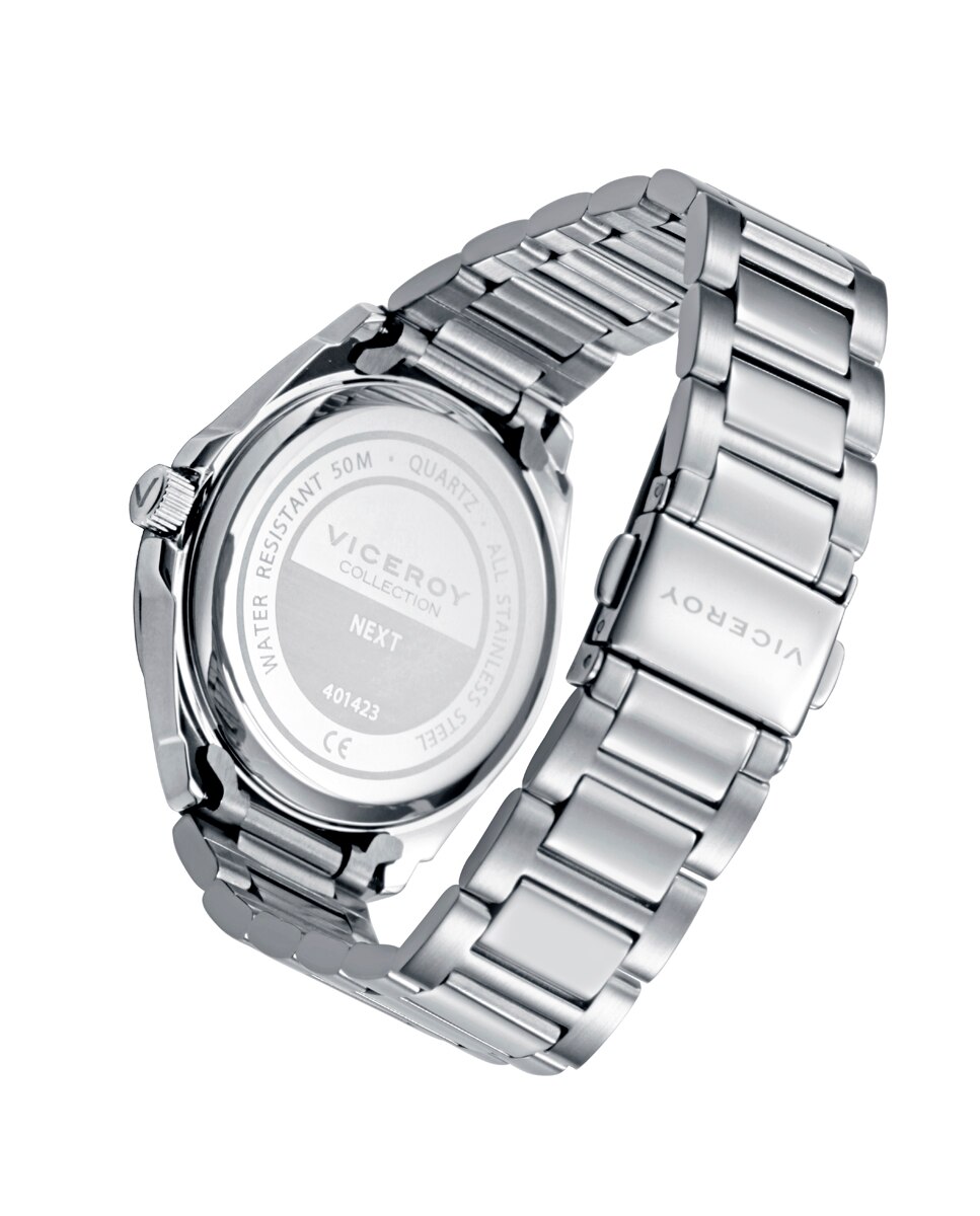 Relógio Infantil Caixa e Bracelete de Aço com Pulseira de Oferta Azul / Branco-2